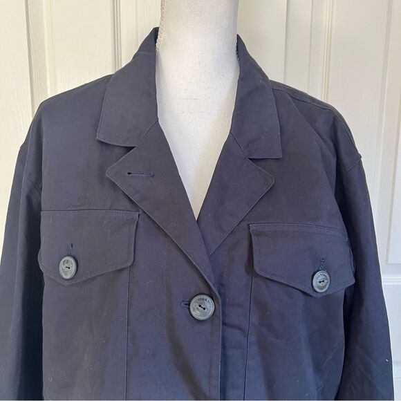Rag & Bone Jessie Shirt Jacket in Navy Large NEW MSRP $525 - Picture 3 of 10